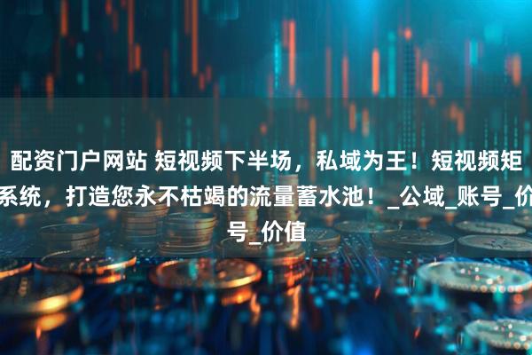配资门户网站 短视频下半场，私域为王！短视频矩阵系统，打造您永不枯竭的流量蓄水池！_公域_账号_价值