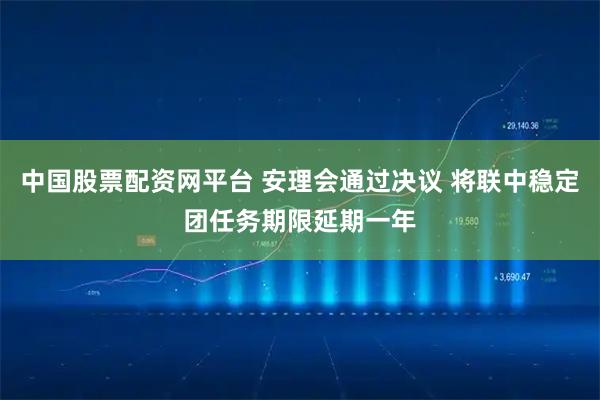 中国股票配资网平台 安理会通过决议 将联中稳定团任务期限延期一年